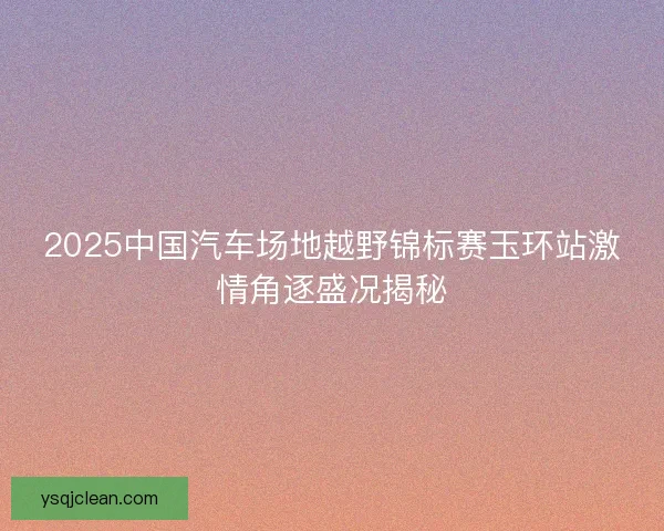 2025中国汽车场地越野锦标赛玉环站激情角逐盛况揭秘 2025中国汽车场地越野锦标赛玉环站激情角逐盛况揭秘