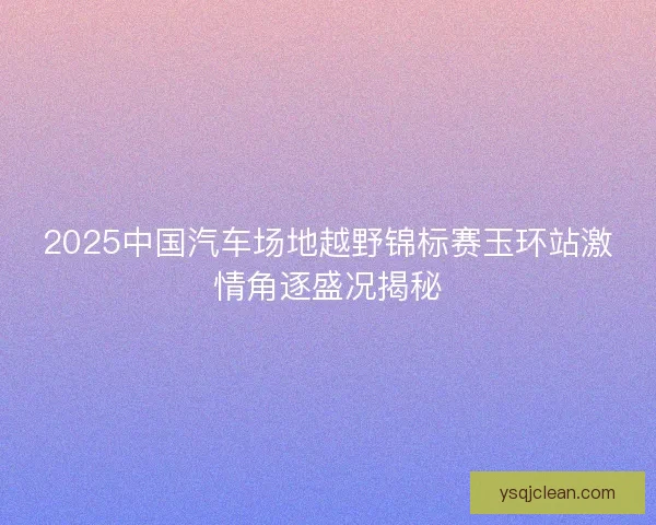 2025中国汽车场地越野锦标赛玉环站激情角逐盛况揭秘
